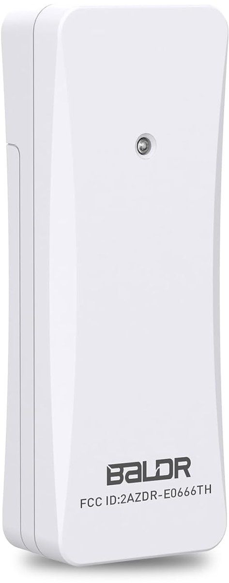 SnelShoppen - Draadloze Temperatuur- en Vochtigheidssensor voor Weerstations, Afstandsensors, Weerstation Sensors, Compatibel met BALDR, 2 AA Batterij