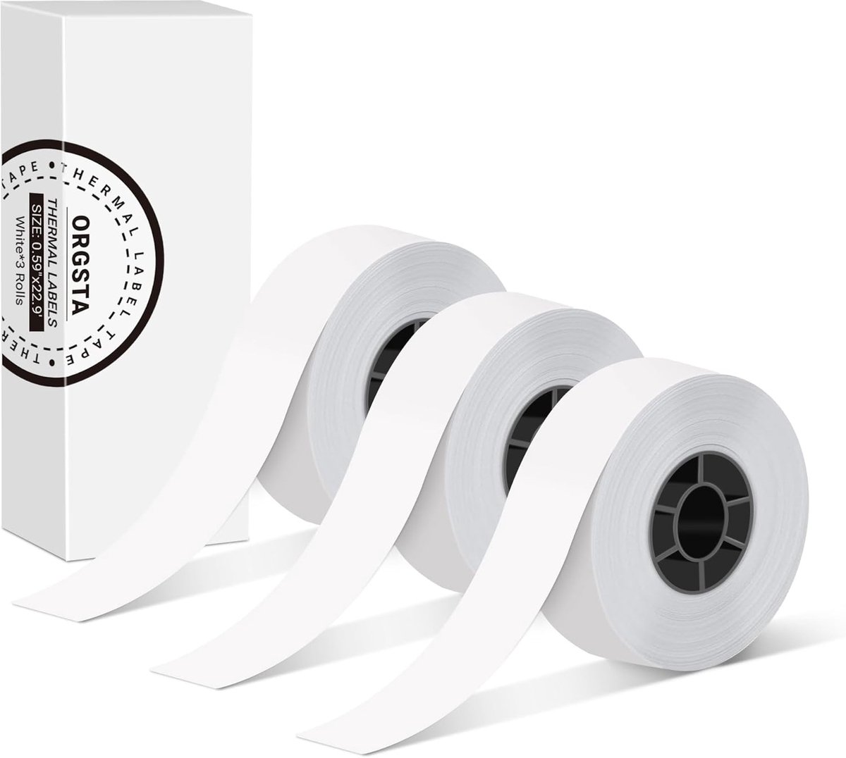 SnelShoppen - Zelfklevende Etiketten, Sticker Rolset van 3 Rollen, 15 mm x 7 m - Wit, Perfect voor Labelen, Organiseren en Decoreren