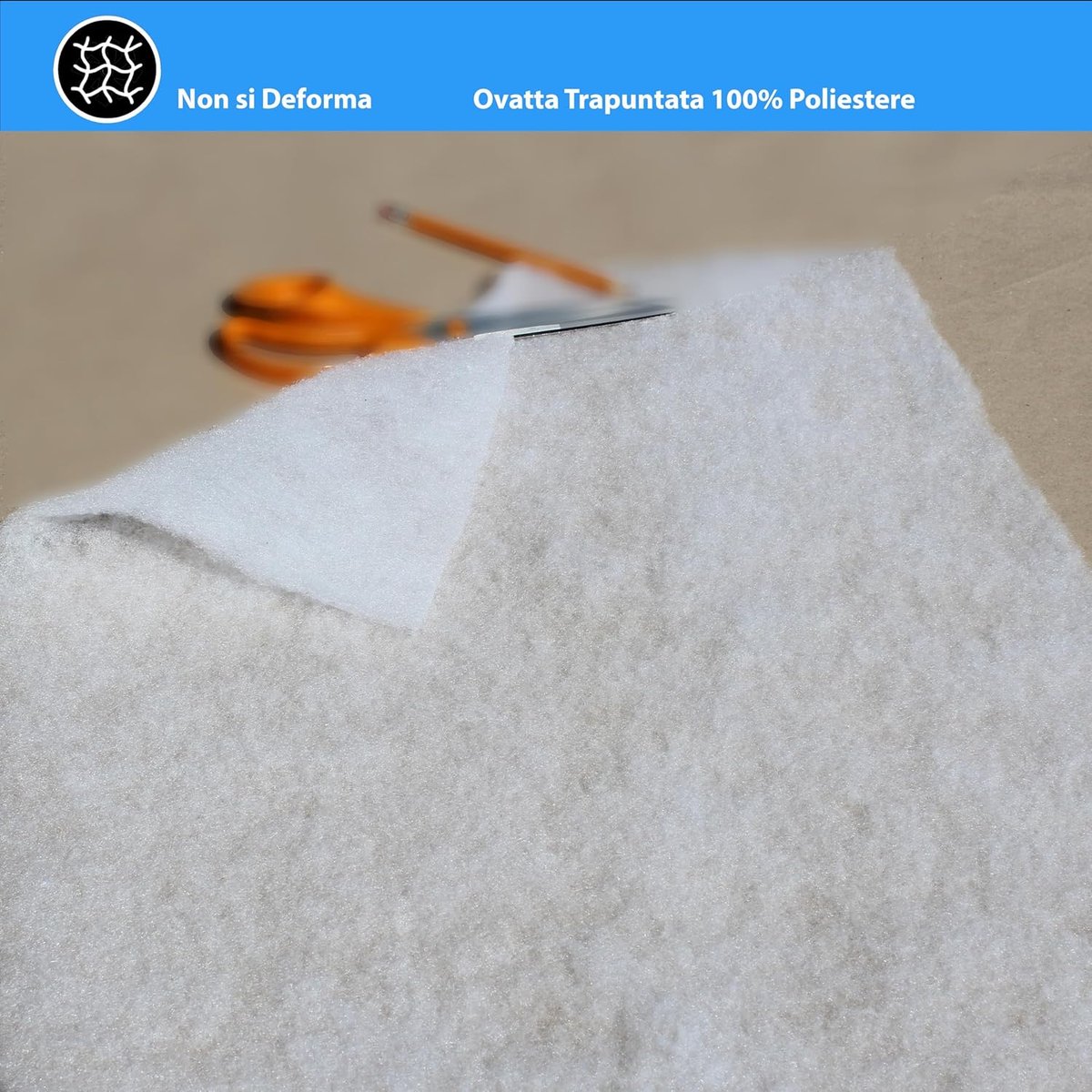 SnelShoppen - Polyester Wadding Fleece 60 g/m², 160 cm Breed, Zacht Microfiber voor Creatief Werk, Pluche Dieren, Kussens, Dekens (Wit, 5m)