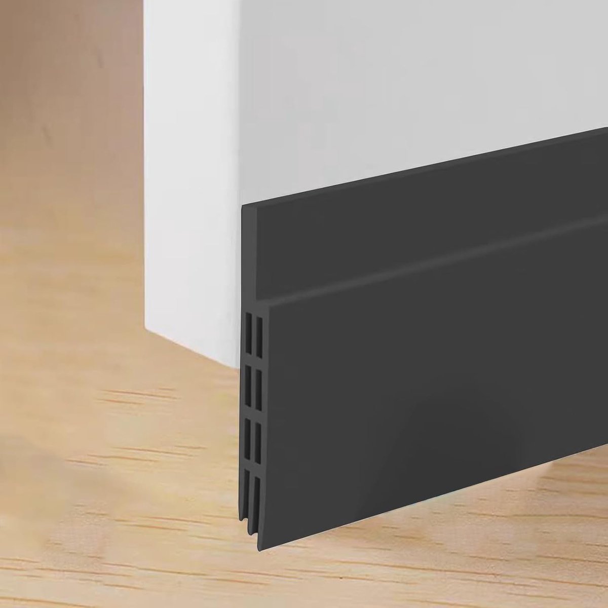 SnelShoppen - Door Seal, Deur Broom, Weerstrip Onder Deur, Onder Deur Seal 2 Stuks, Zwart, Voor Temperatuurbehoud en Geluidsisolatie