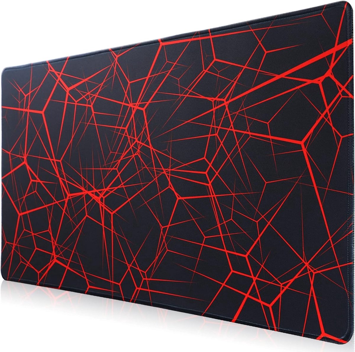 SnelShoppen - Gaming Muismat XXL 70x30cm, Antislip Waterdicht, Gestructureerd, 3mm Dikte, Perfect voor Gaming en Kantoor, Rood