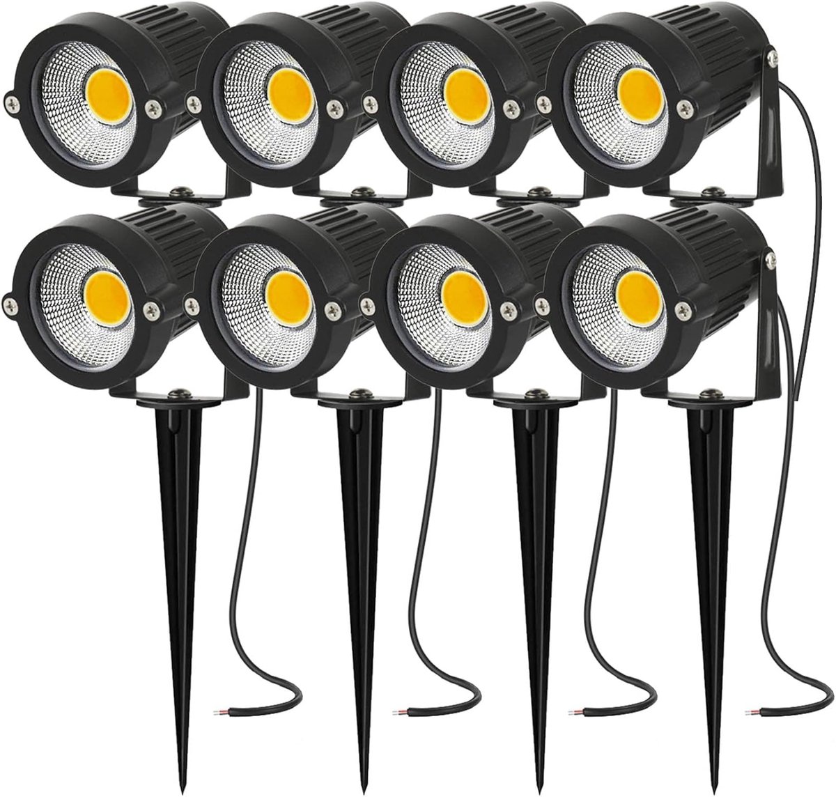 SnelShoppen - Tuinspotverlichting Buitenspotlight 5W 12V 24V Laagspanning IP66 Waterdicht LED Tuinspike Verlichting - 8 Stuks voor Tuin, Patio, Pad, B
