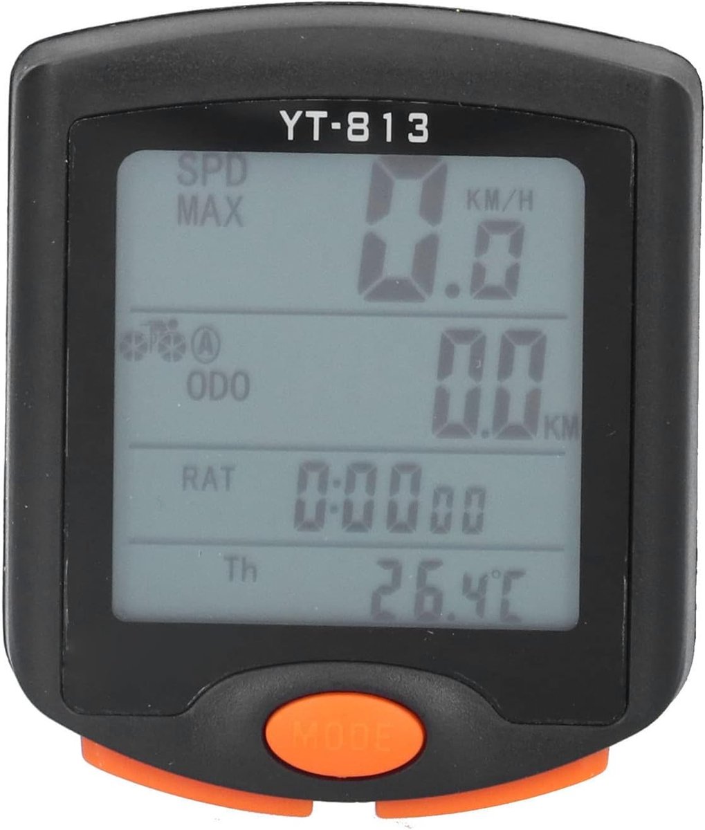 SnelShoppen - Fietscomputer met Snelheidsmeter, 20 Functies, IPX5 Waterdicht, FSTN-Display, Automatische Slaapmodi voor Veilige Fietstochten