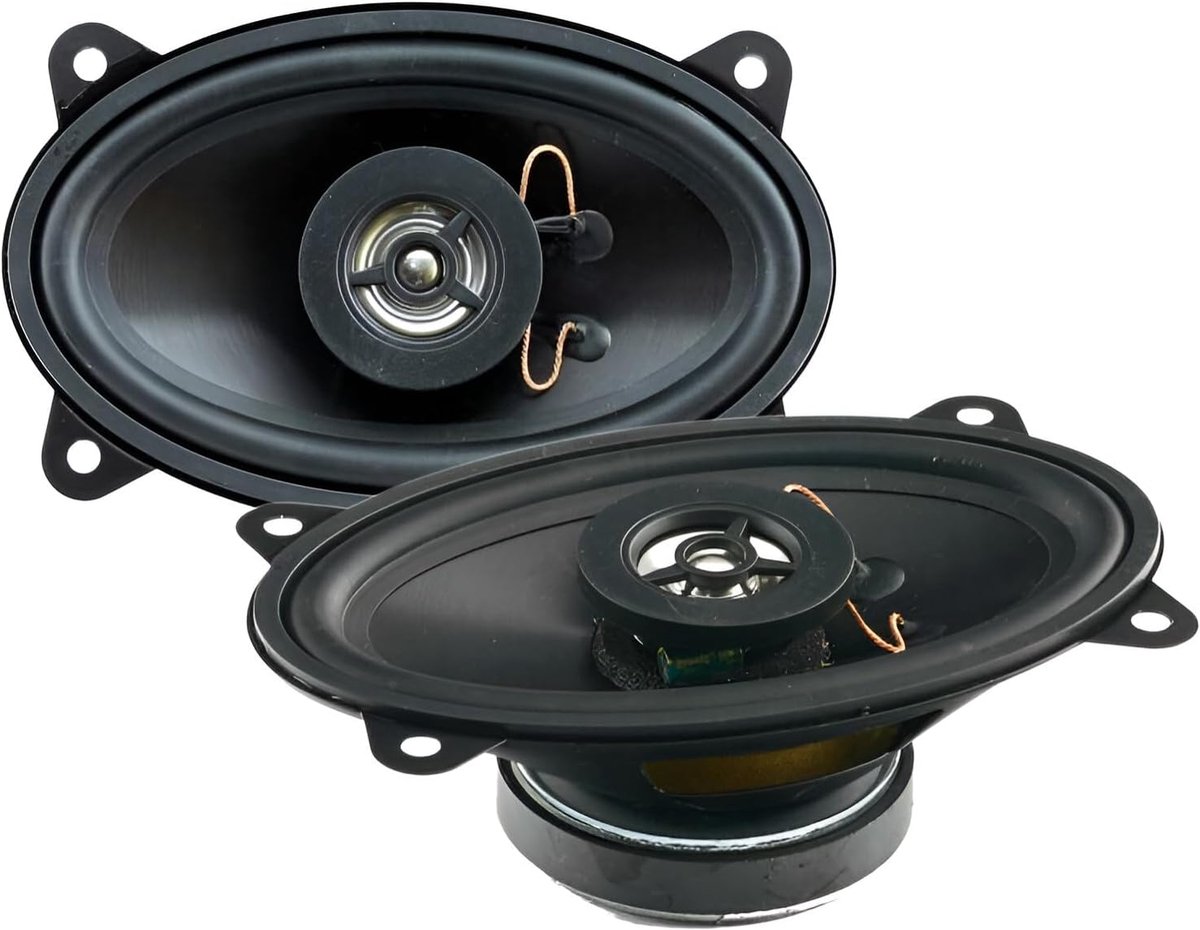 SnelShoppen - Coaxiale Auto-Stereoluidsprekers 100 Watt 9x15 cm - Geluidssysteem voor Auto, Boot, Feest, Camping - Hoogwaardig Geluid, Compact, Zwart