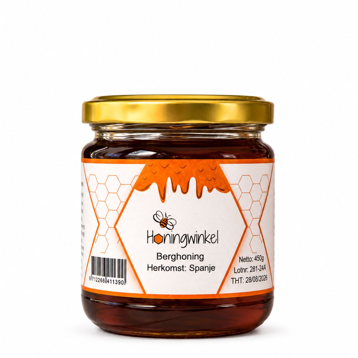 Berghoning 450g Spanje Honingwinkel (vloeibaar)
