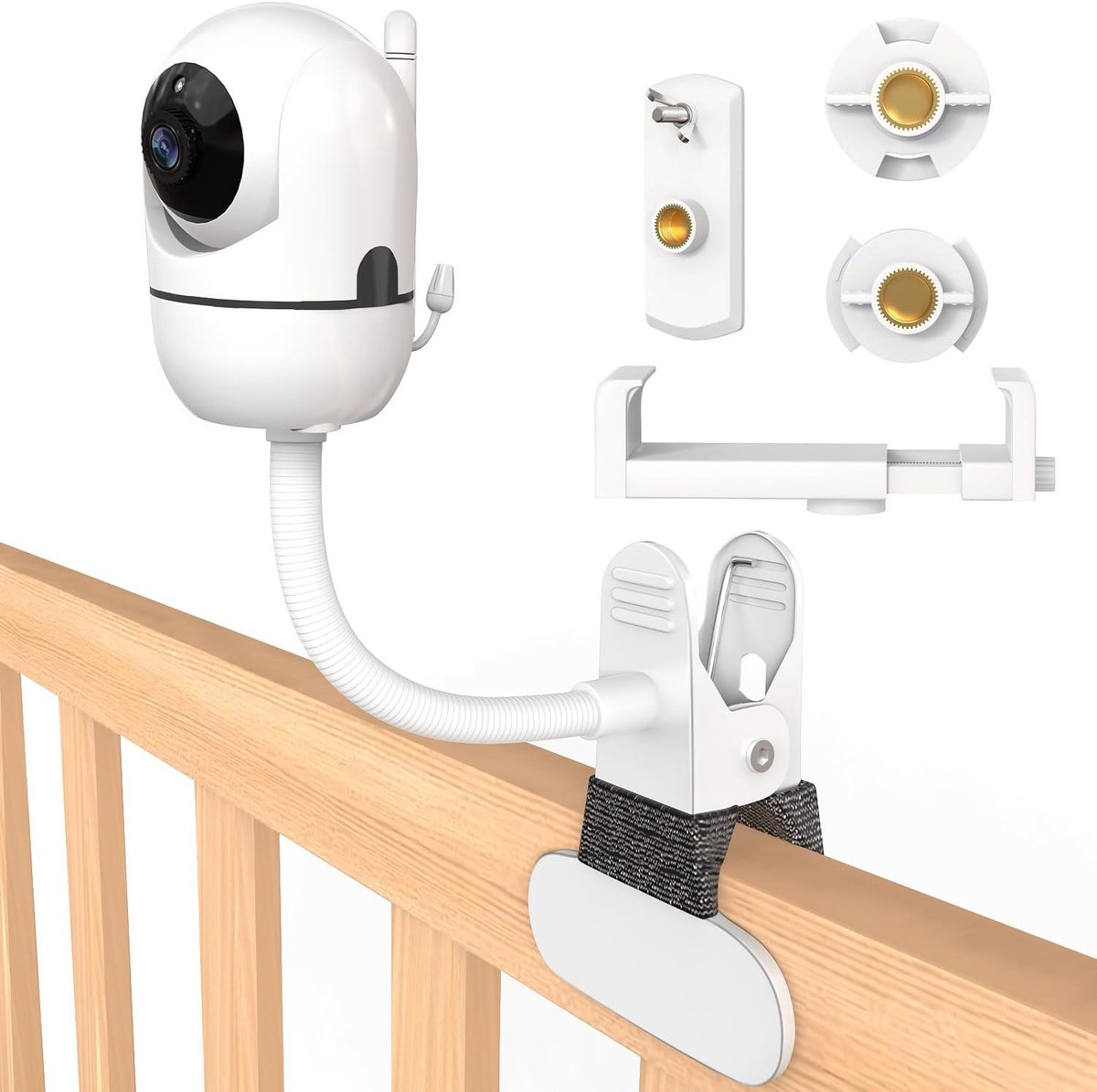 SnelShoppen - Babyfoon Mount voor 8 Inch Monitor, Verstelbare Bevestiging, Geschikt voor Hello Baby HB6550, Wandmontage, Ideaal voor Kinderkamer, Veil