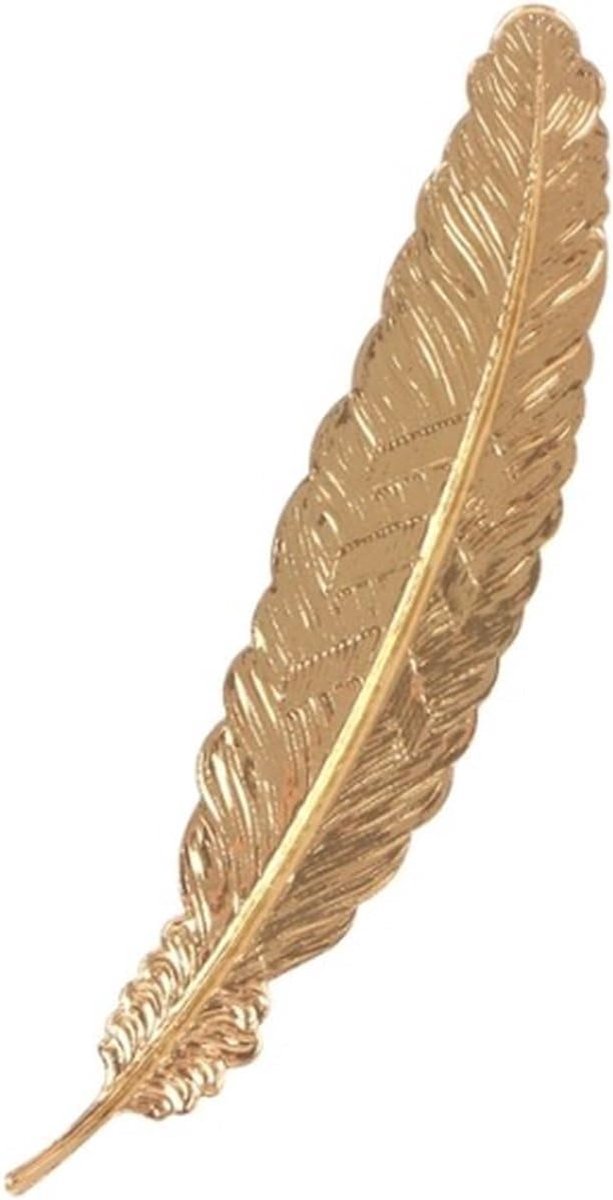 Thijox - Boekenlegger Veer Vintage - Goud - Metalen Boekenlegger - Mooie Cadeau Idee - Geluksbrenger voor Lezers - 11 cm - Perfect voor Boekenliefhebb