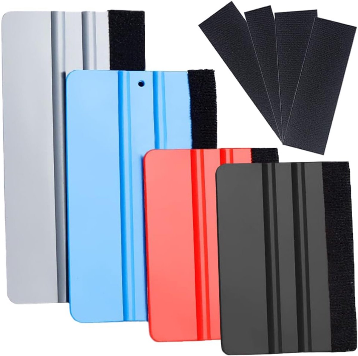 SnelShoppen - 8pcs Car Vinyl Wrap Tool Kit - Complete Smoothing Set met Scrapers, Felt Edge Squeegee en Window Tint Applicator voor Auto, Wallpaper en
