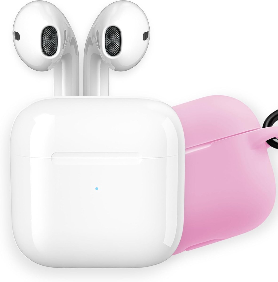 SnelShoppen - Draadloze Bluetooth Koptelefoon met Oplaadcase, Stereo Geluid, Siliconen Beschermhoes, Roze Draadloze Hoofdtelefoon, Compatibel met PC e