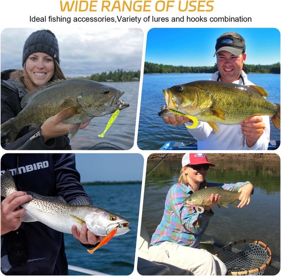 48-delige Hengelsport Set met Jigs en Aas (9cm/12cm) voor Snoek, Baars en Zander, Lichtgewicht en Draagbaar — afbeelding 4