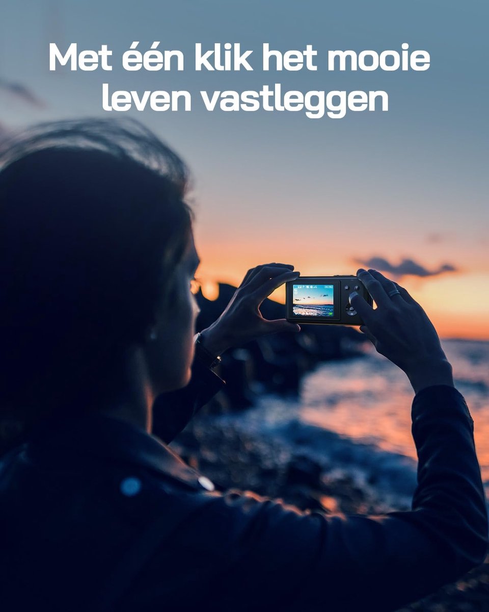 SnelShoppen - Digitale Camera 2.7K voor Kinderen, 50MP Compacter Vlogging Camera met 16x Digitale Zoom, Auto Focus, Perfect voor Fotografie en Video thumbnail 6