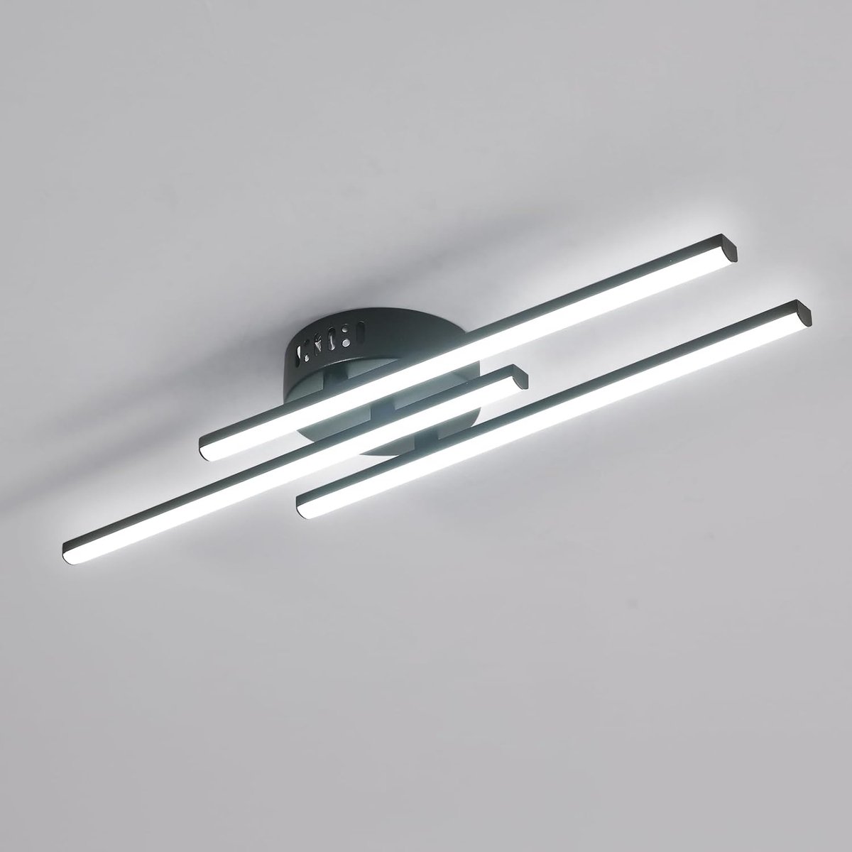 SnelShoppen - Moderne LED Plafonnier 3 Evenwijdige Lijnen, Koel Wit Licht 6500K, 18W Plafondlamp voor Woonkamer, Slaapkamer, Keuken, Eetkamer, Minimal