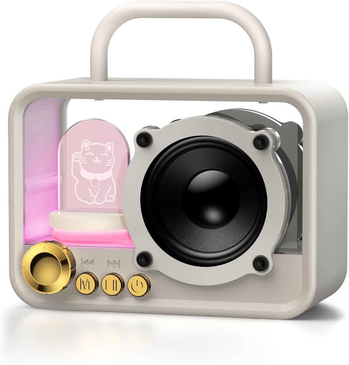 SnelShoppen - Draadloze Bluetooth Speaker met RGB Verlichting - Mini Speaker met Stereo Geluid en Diepe Bas - Compact voor Thuis, Kantoor, Camping en
