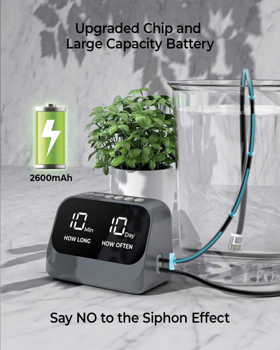 SnelShoppen - Automatisch Planten Irrigatie Systeem, Drip Irrigation Kit met Programmeerbare Timer en LED Display voor Binnen, Tuin en Balkon