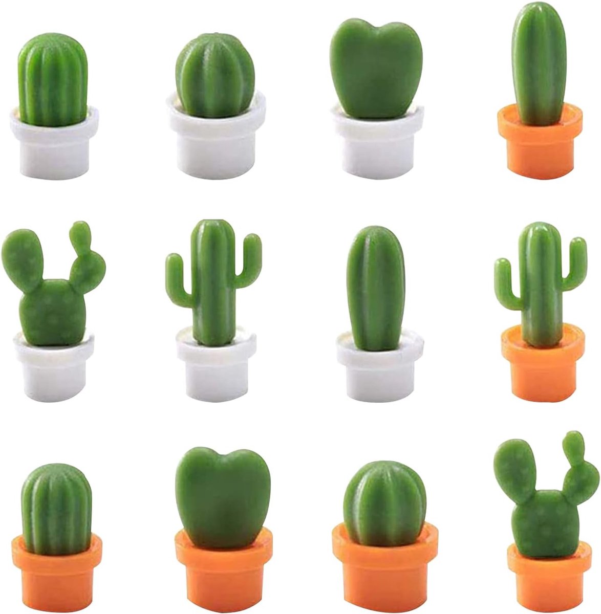 SnelShoppen - Pack van 12 Cactus Koelkast Magneten - Kleurige Ball Magneten voor Keuken, Woonkamer, Kantoor - ABS Plastic en Magnetisch - Decoratieve