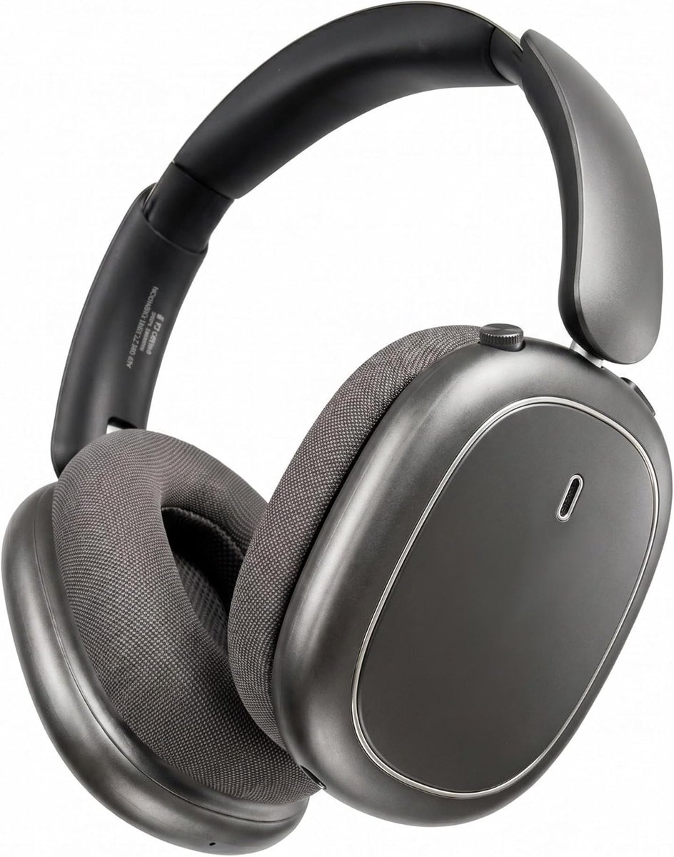 SnelShoppen - Draadloze Hoofdtelefoon met Bluetooth 5.4, Actieve Geluidsonderdrukking, 40U Autonomie, Krachtige Bass, 2 Microfoons, Afneembare Magneti