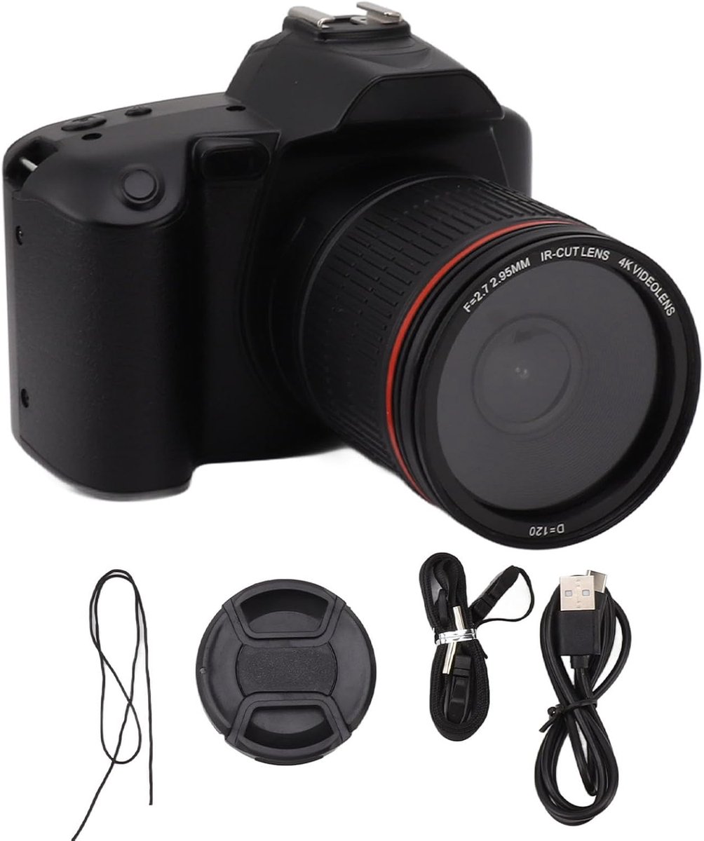 SnelShoppen - 4K Digitale Camera met WiFi, 64MP, 3.0" IPS Scherm, 16x Digitale Zoom, Antischok, Nachtzicht - Compacte Reiscamera voor Fotografie en Vi