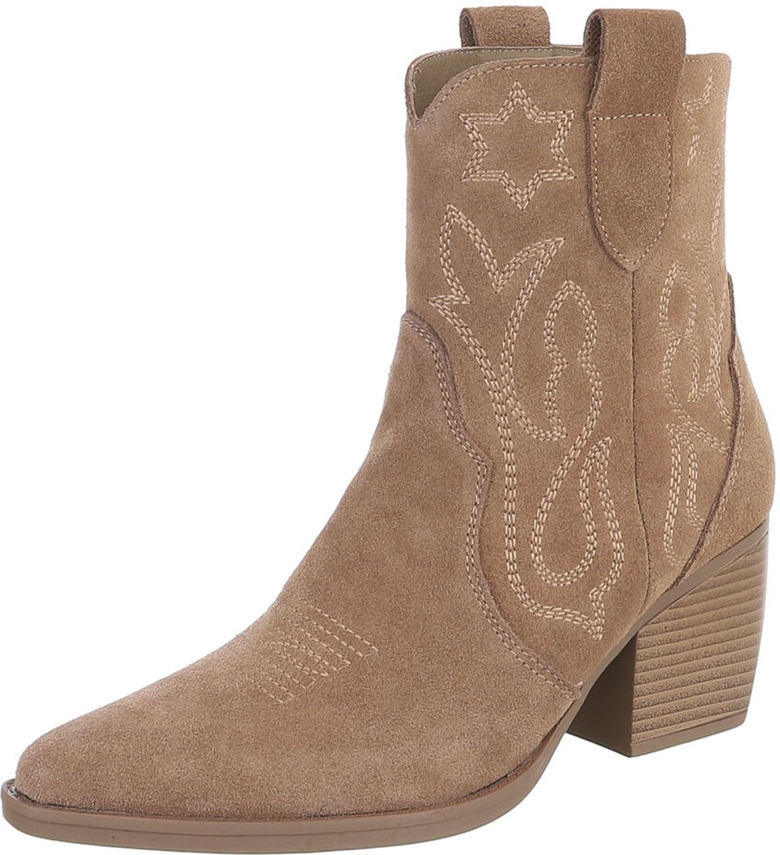 Enkellaars - Westernlook Blokhak - Dames Mt:40