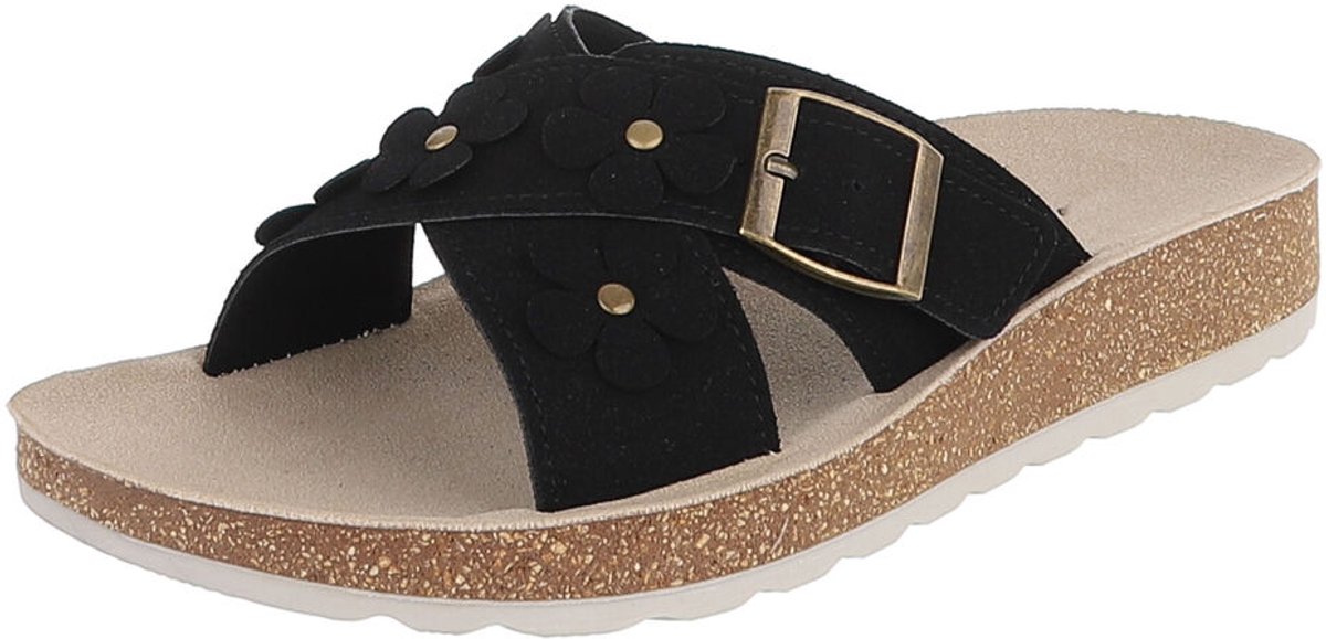 Sandalen - Gesp en bloemdetails - Dames Mt:36