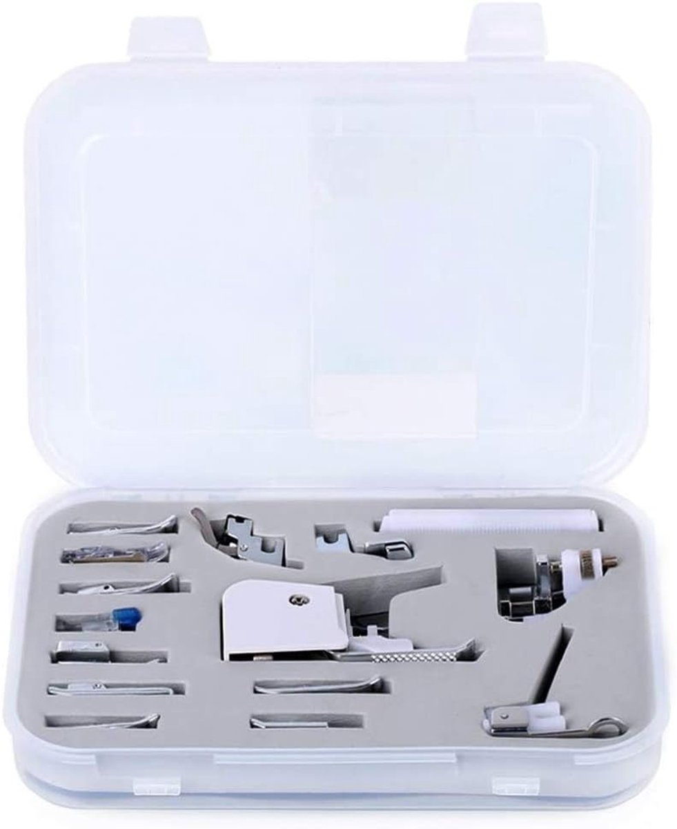 SnelShoppen - 15-delige Naaimachine Presser/Walking Feet Kit voor Lage Schacht Naaimachines - Universeel Geschikt voor Diverse Merken - Perfect voor C