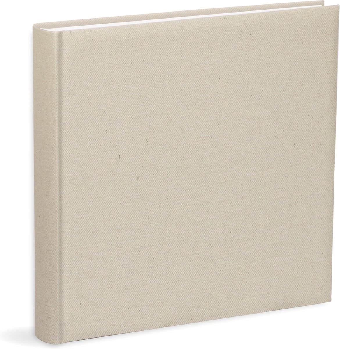 SnelShoppen - Mareli Fotoalbum 31x31 cm, Linnen Omslag, 80 Pagina's met Zijdepapier, Ecru, Perfect voor Herinneringen, Feesten, Bruiloften en Kids