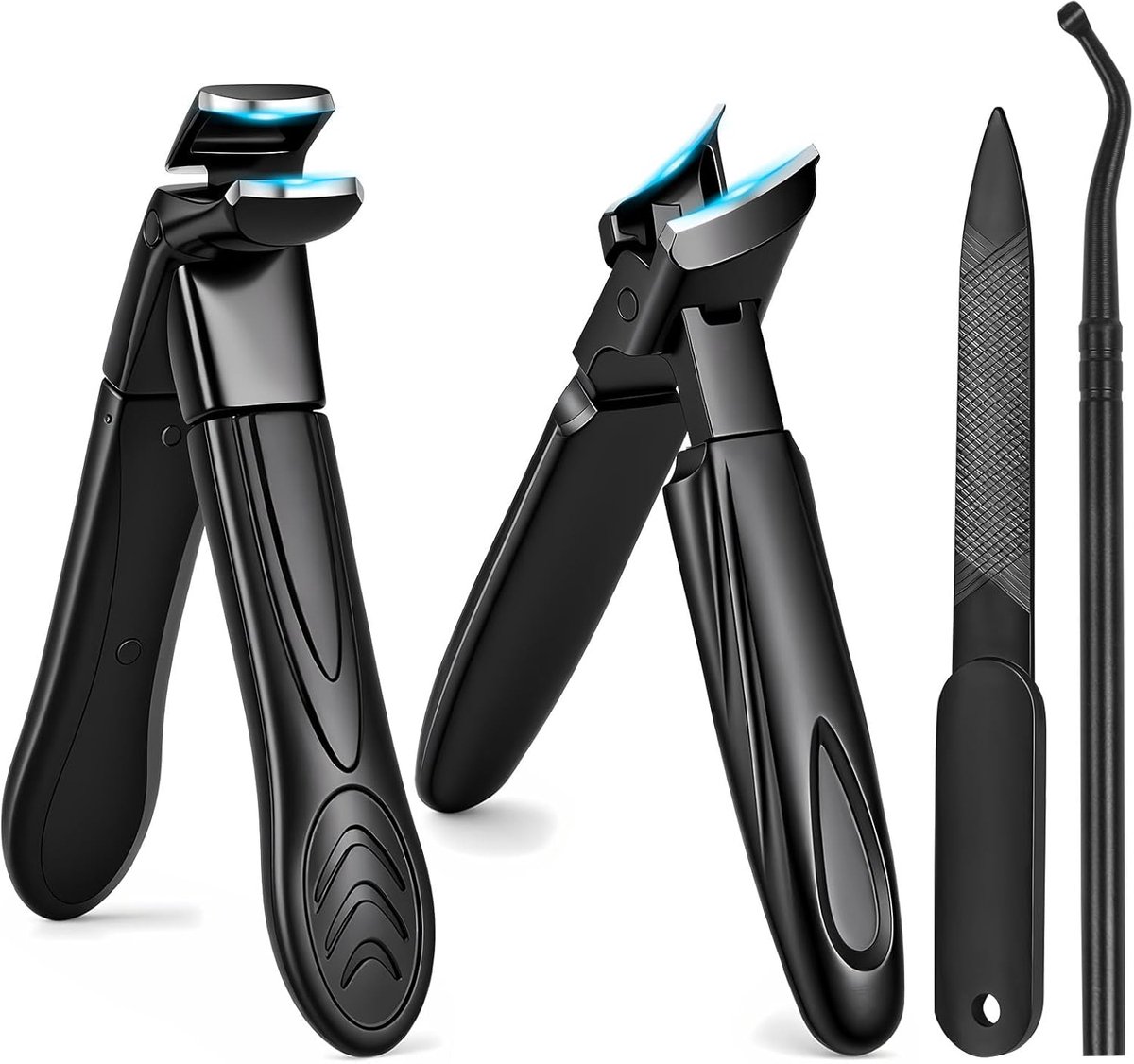 Thijox - Beugo 4-in-1 Manicure-/Pedicure Set - Draagbaar Roestvrij Staal Gereedschap voor Thuis en Reizen - Ergonomisch en Spatwaterdicht - Cadeau voo