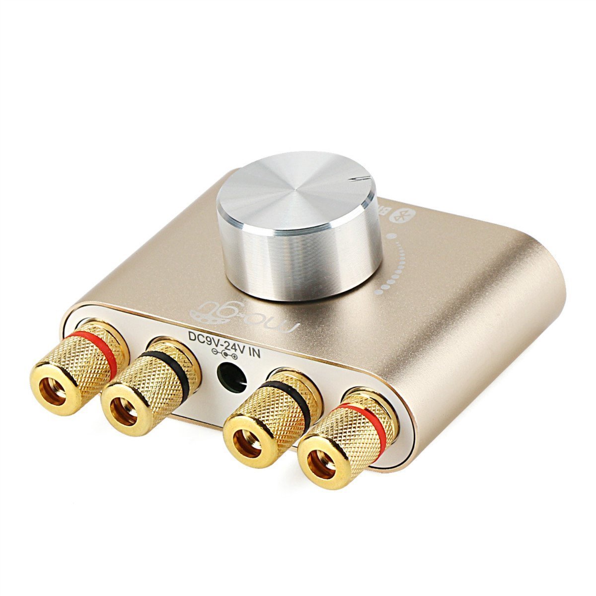 SnelShoppen - Mini Stereo Audio Bluetooth Versterker 30W * 2 - Draadloze Digitale Geluidsversterker voor Smartphone, Tablet, Laptop, Goud