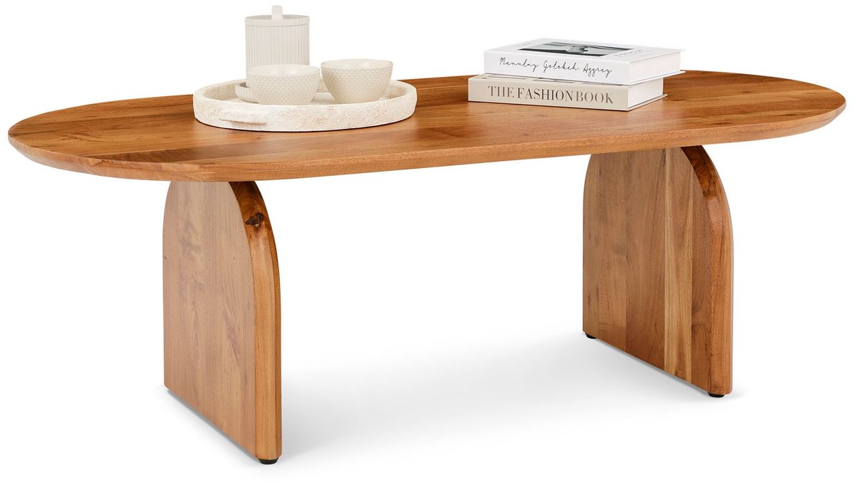 Salontafel TAMIL van massief acaciahout – naturel