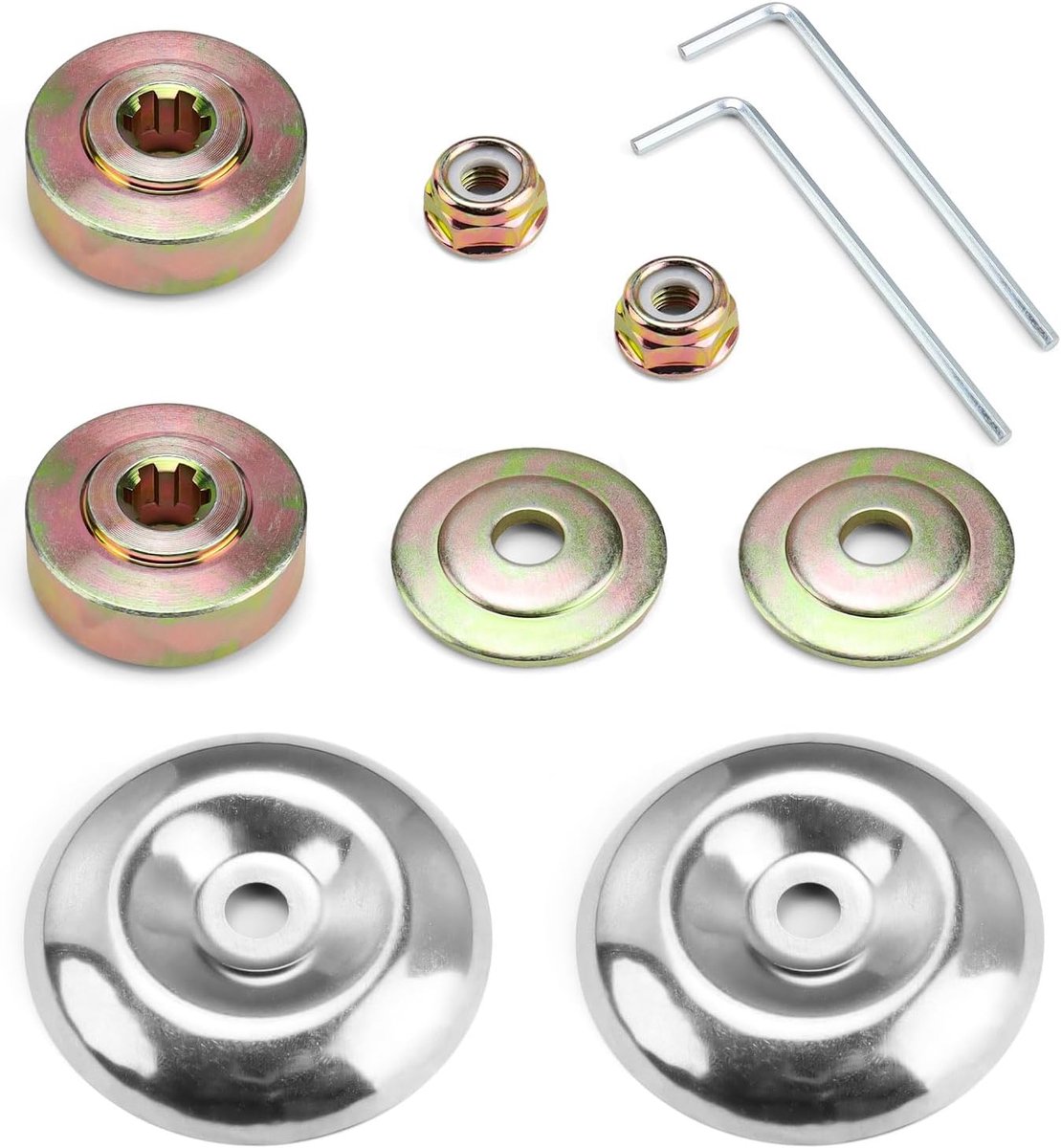 SnelShoppen - Pack van 10 Brush Cutter Accessoires - Onderdelen voor Bosmaaier en Grasmaaier - Inclusief Beschermcovers, Platen, Moeren en L-vormige S