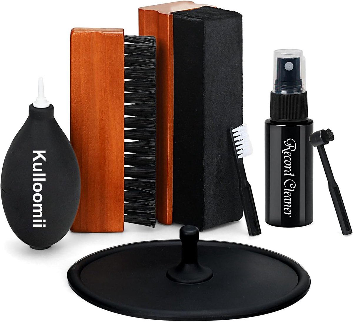 SnelShoppen - Vinyl Record Cleaning Kit 7-in-1 - Complete Reinigingsset voor Platen - Inclusief Velvet Borstel, Microfiber Borstel, Record Cleaning So