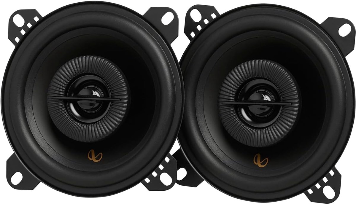 SnelShoppen - Coaxiale Auto Speakers 100mm 40W RMS Met Plus One Woofer Architectuur - Kristalhelder Geluid Compact Ontwerp - Eenvoudige Montage Audio