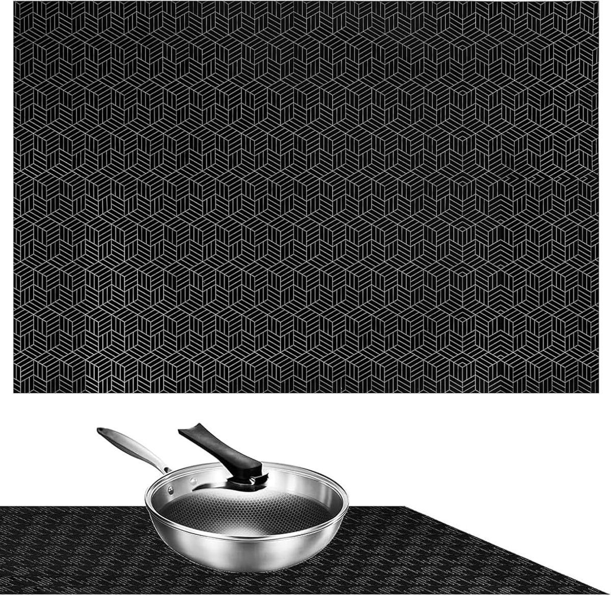 SnelShoppen - Inductiekookplaat Beschermmat 52x78 cm, Hittebestendig & Antislip Siliconen Mat voor Keuken - Tot 240°C - Ideaal tegen Krassen en Vlekke