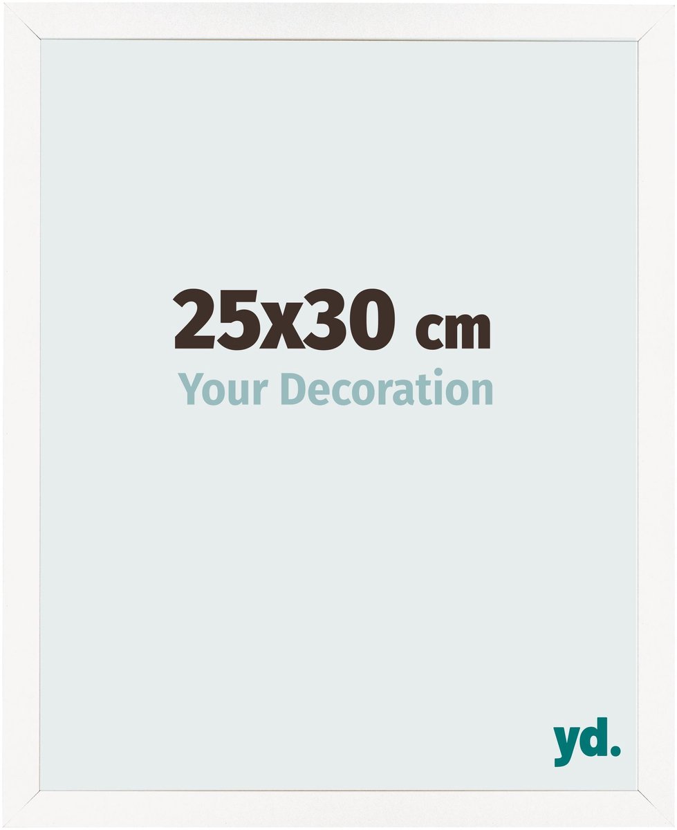 Your Decoration - Fotolijst 25x30 cm - MDF - Wit Hoogglans - Bologna
