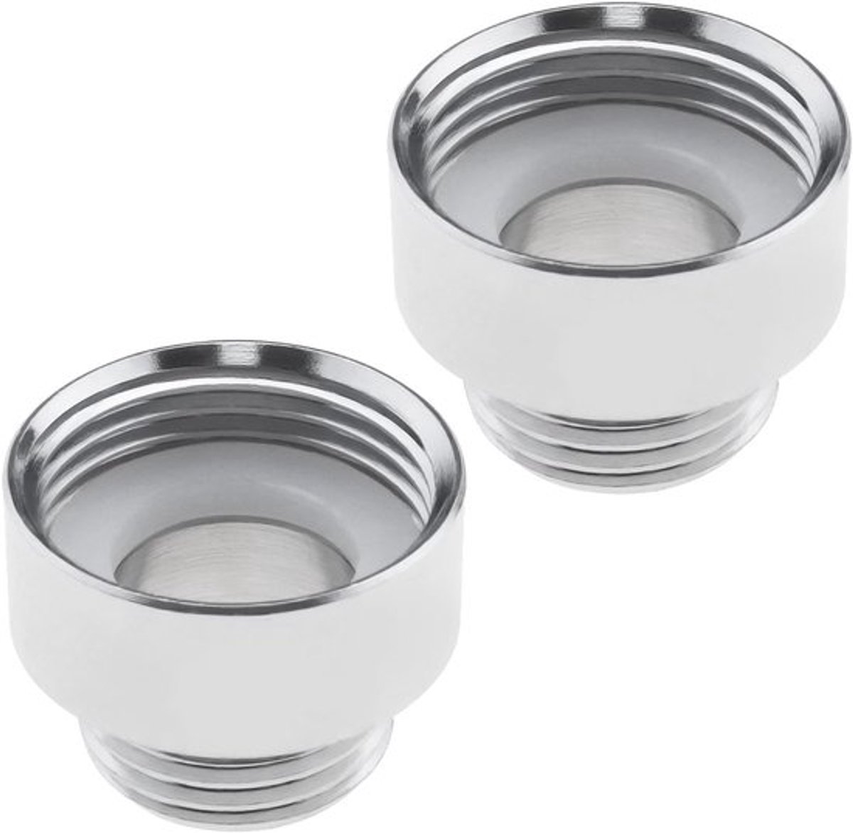 2 stuks chromen slangadapter BSP 1/2'' mannelijk naar BSP 3/4'' vrouwelijk schroefdraad doucheslangconnector kraanbusverloopstuk pijpfitting voor douchearmen mengkranen