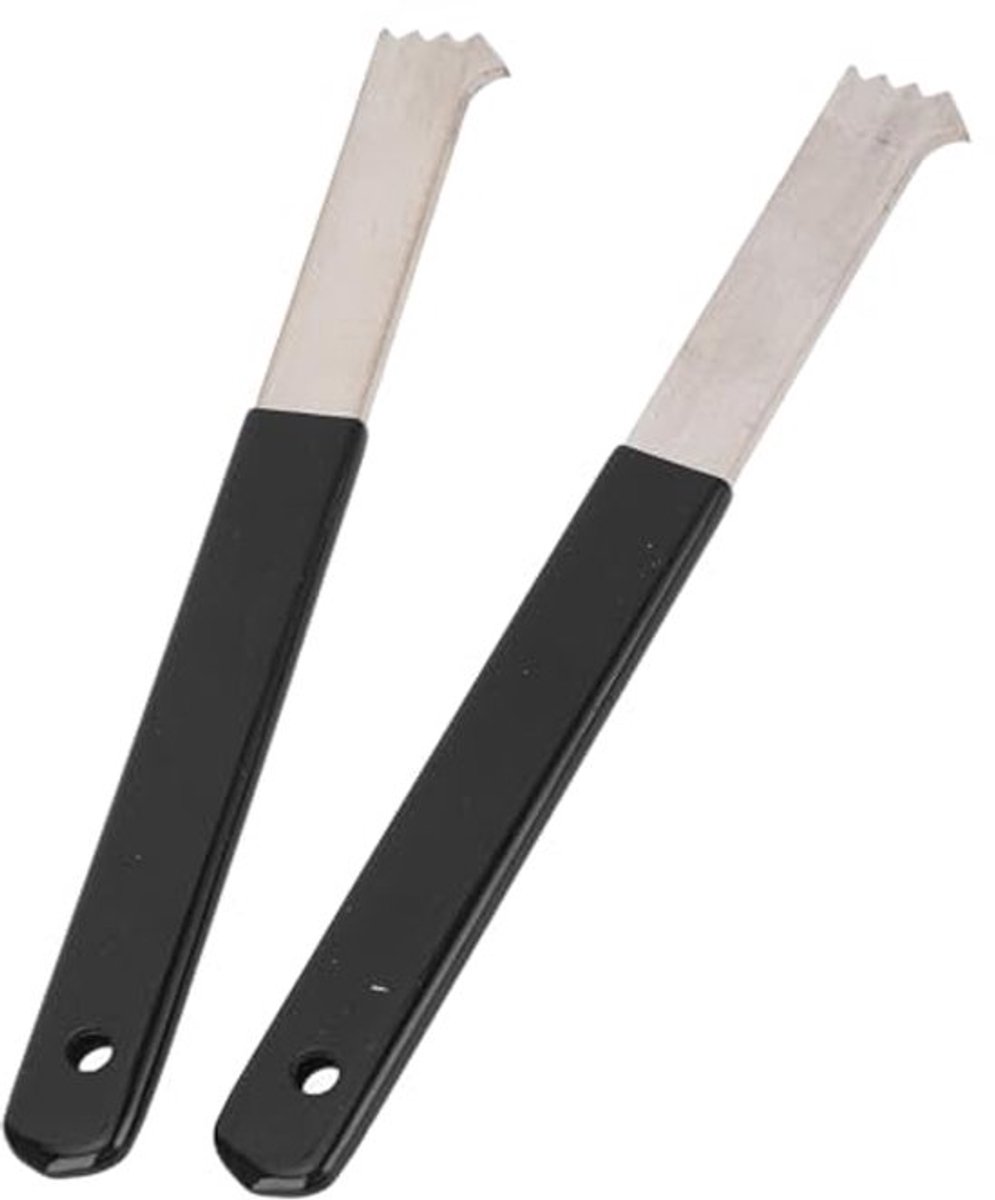 Panververwijderingsgereedschap met Micro Tand Groef Schraper Comfortabele Grip Extractor Trekker Gezonken Baksteen, Micro Tand en Niet -slip Rubberen Handgreep, voor Tuin,