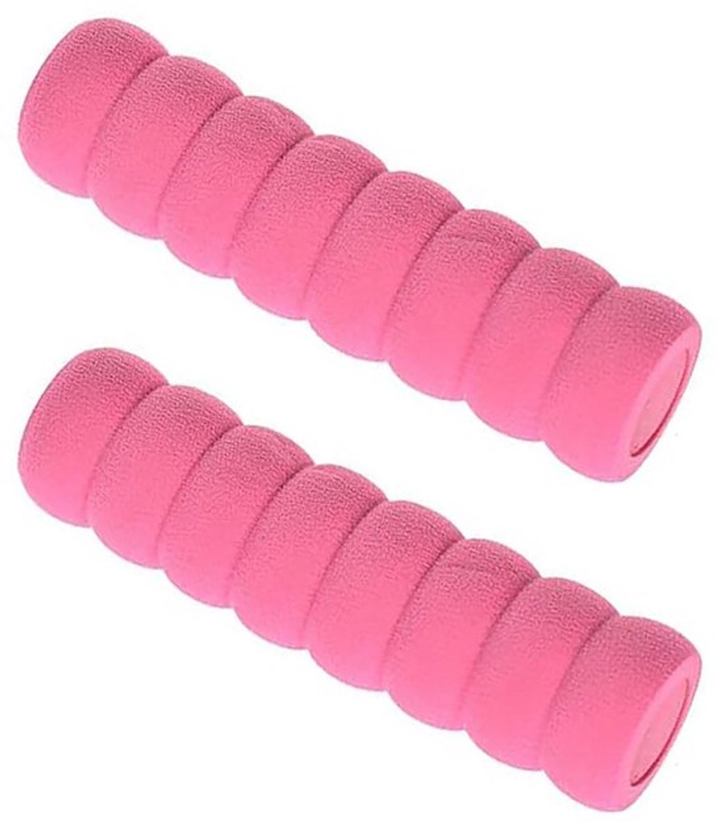 2 stuks deurknopafdekkingen, deurklink, zacht schuim, veiligheidshoes beschermer, deurknoppen, trekbescherming (roze)
