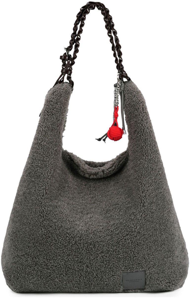 SEIDENFELT MANUFAKTUR shopper Skjern Shopper Grey donkergrijs