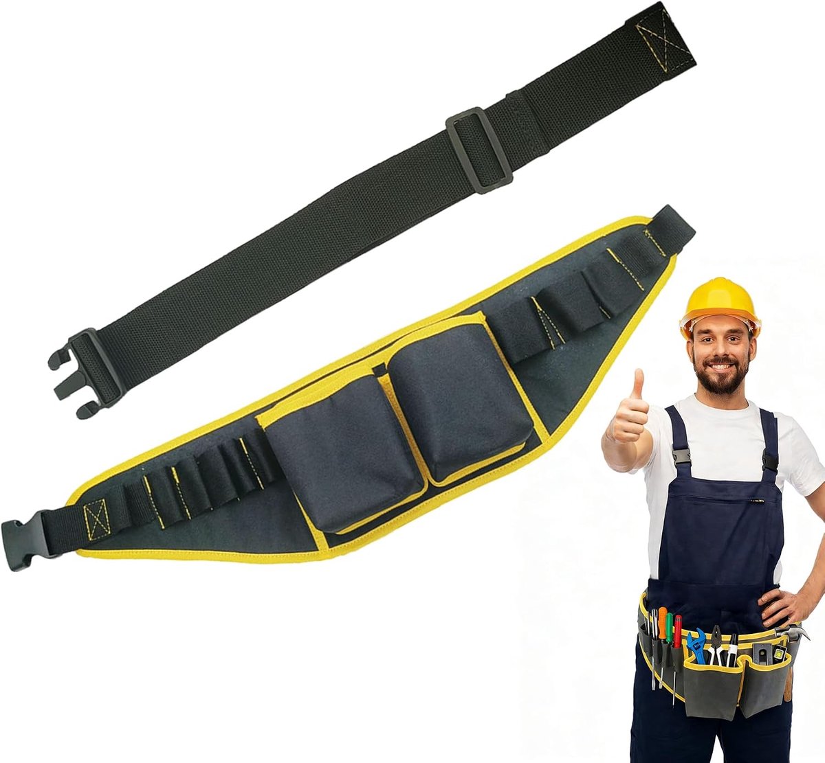 SnelShoppen - Tool Belt voor Kinderen, Oxford Gereedschapsriem met 14 Compartimenten, Verstelbare Multifunctionele Gereedschapstas voor Creatieve Klus