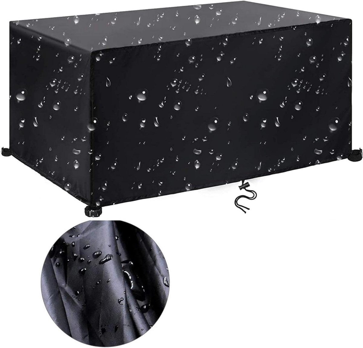Tuinmeubelhoes - Beschermhoes Meubels - Meubels Beschermen - Waterdicht Oxford Stof - 180 x 130 cm - Zwart