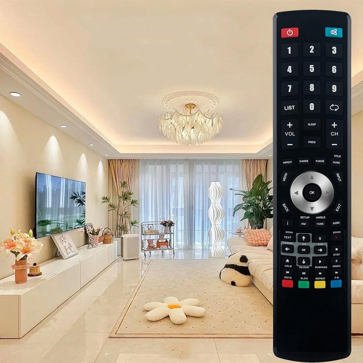Vervangende Afstandsbediening - Universele Controller - TV Bediening - Geen Installatie Nodig - 10 Meter Bereik - Zwart