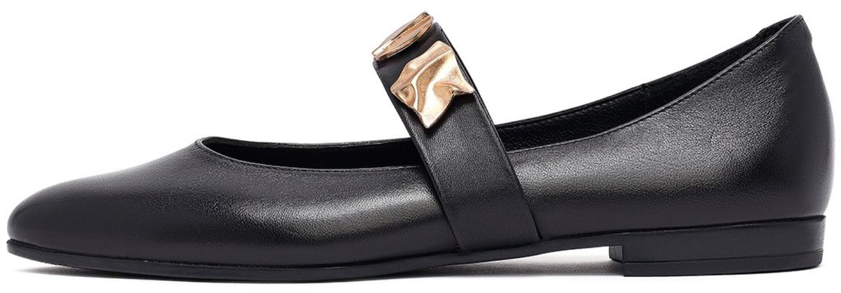 DERIMOD Ballerina Shoes Leather Ballerina Shoes