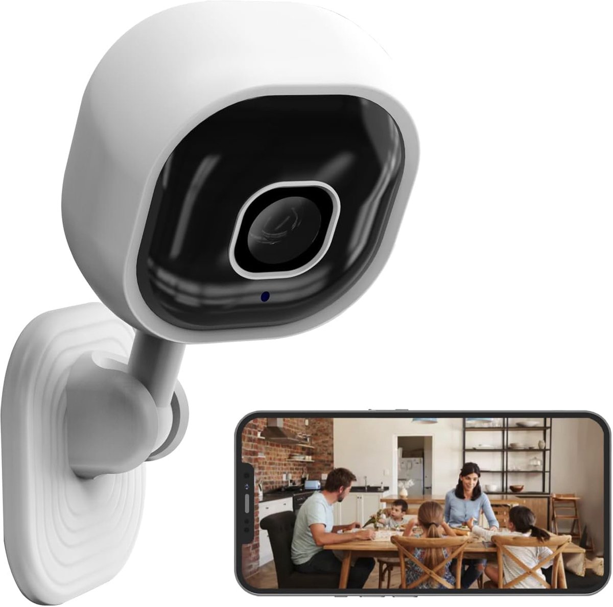 Mini Bewakingscamera met App - Draadloze WiFi Camera voor Thuis - Hundekamera mit App voor Huisdieren - Compacte Beveiligingscamera met Smartphone Bediening - Kleine Camera voor Huisbewaking en Dierenobservatie