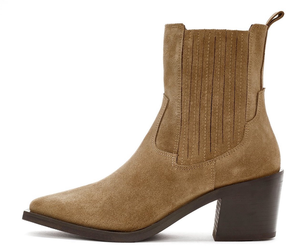 DERIMOD Cowboy Boots Suede Leather Cowboy Boots
