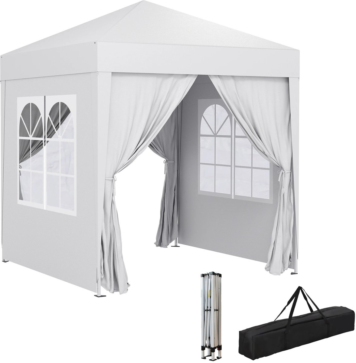 DayeLabel Partytent Opvouwbaar 2x2m – Paviljoen – Verstelbare Hoogte – Waterdicht - UV-Bescherming – Feest Tent - Tuin & Evenement