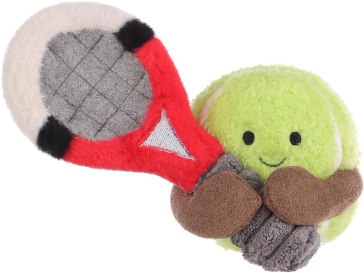 SnelShoppen - Schattig Apricot Lamb Pluche Dier - Zacht Tennisbal Knuffeldier voor Kinderen - 12 cm - Groene Wollige Knuffel voor Baby's, Meisjes en J