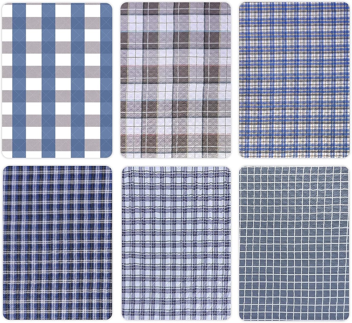 SnelShoppen - Incontinentie-onderleggers Wasbaar 50x70 cm - Waterdicht, Absorberend, 6 Stuks - Voor Bed, Bank, Rolstoel, Ideaal voor Senioren, Zwanger