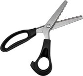 Purepeak Kartelschaar voor Stof - 10 mm - Rond Patroon - Textielschaar - Stofschaar - Zwart