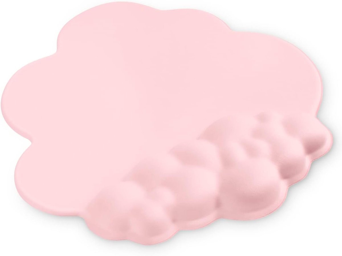 SnelShoppen - Ergonomische ATTACK SHARK Cloud Muismat met Polssteun - Antislip Gaming Muismat - Vlees Roze - Comfortabel Typen en Gamen - Bureauaccess