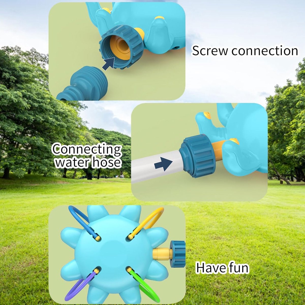 SnelShoppen - Waterspeelgoed Octopus Outdoor Sproeier voor Kinderen - Tuin Gazonsproeier met Spetterende Waterspellen voor Buiten, Gazon, Zwembad en F
