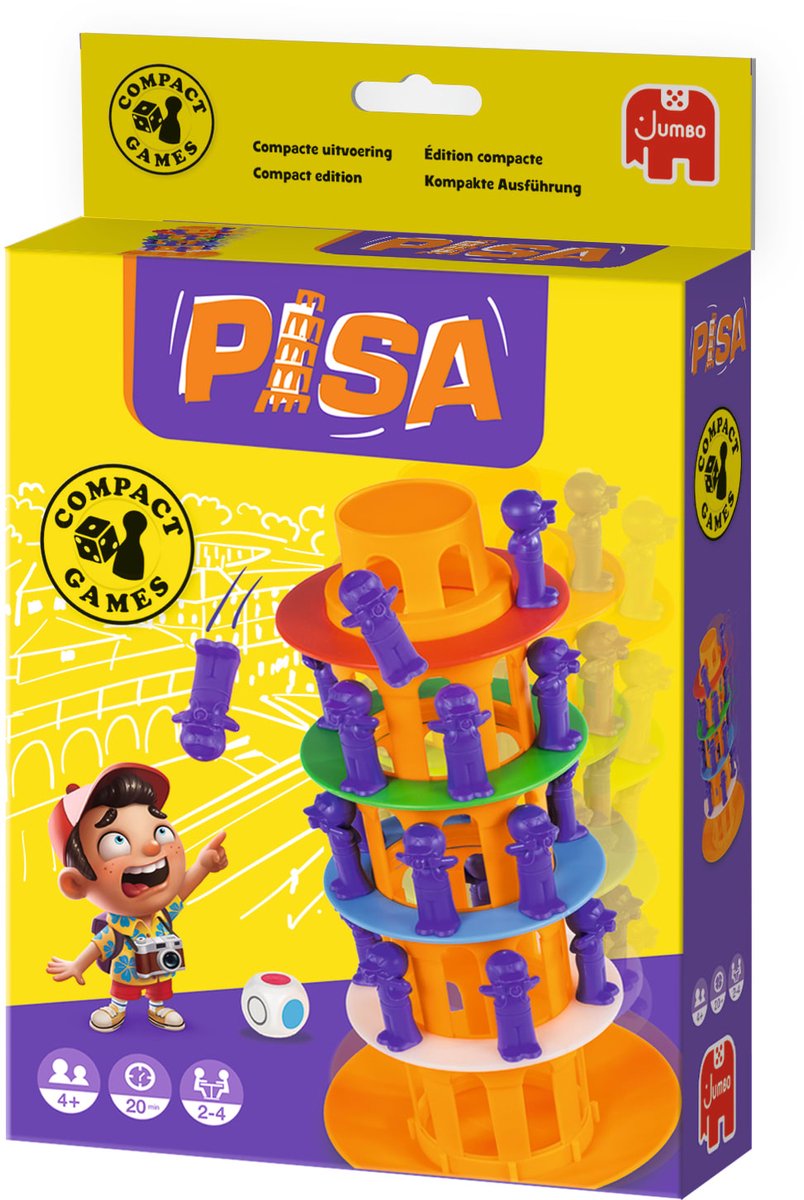 Jumbo - Toren Van Pisa - Reiseditie - Actiespel - Ideaal reisspel — afbeelding 7